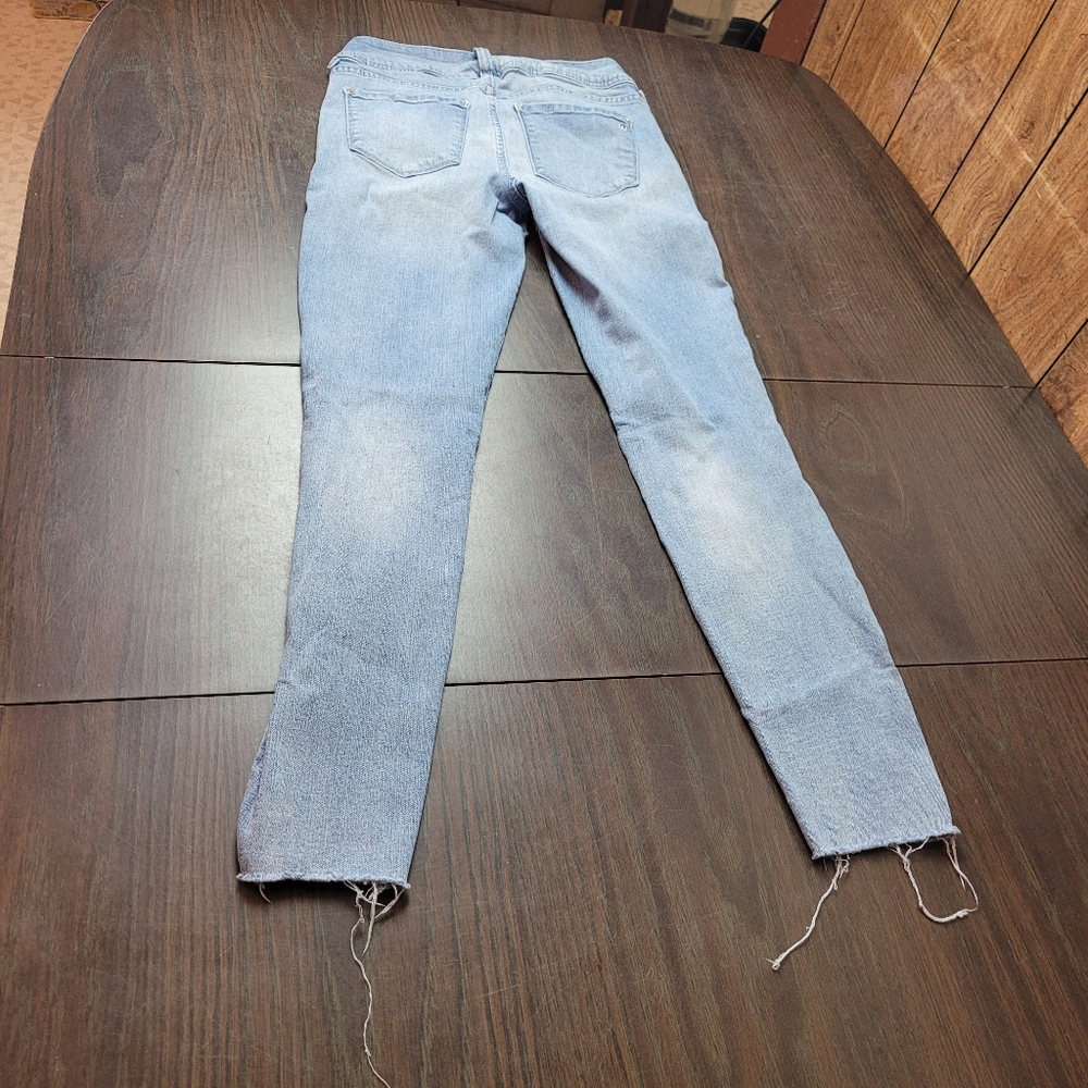 Wallflower Blue Skinny Jeans with Distressed Rips - Picture 7 of 9